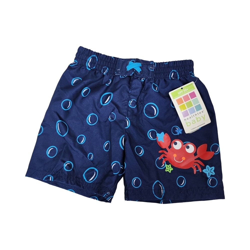 Healthtex Baby Boys Blue Crab Bubble Swim Trunks UPF 50+ 6-9M HBB18720
